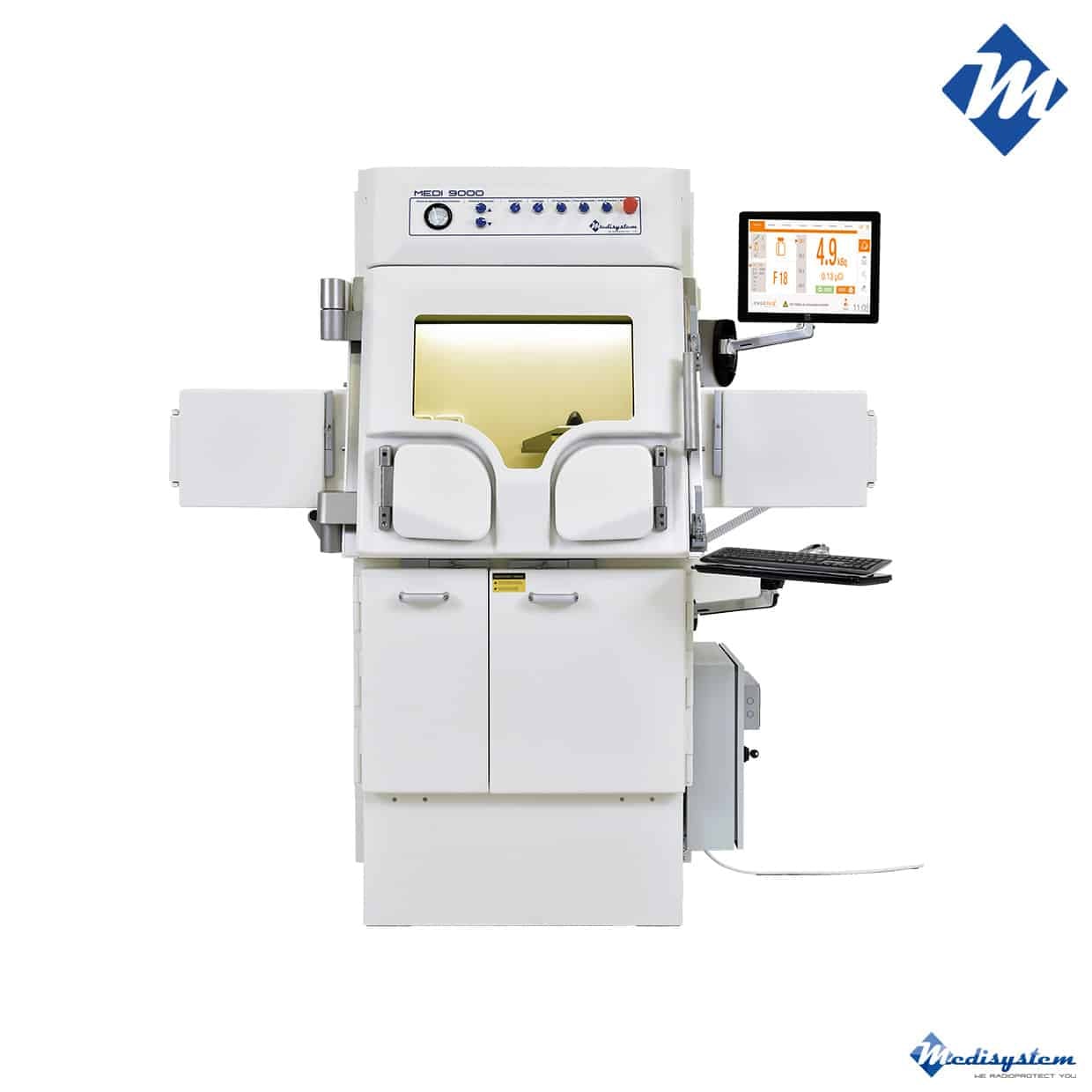 Tủ thao tác chuẩn bị và tách chiết dược chất phóng xạ (hot cell)   MEDI 9000 2R